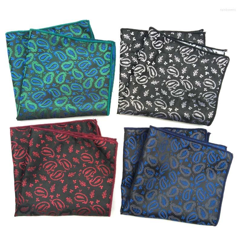 

Bow Ties 25 25cm Pocket Squares Paisley Design Polyester Hanky Men Fashion Square Handkerchiefs For Suit Tiie Handkerchief