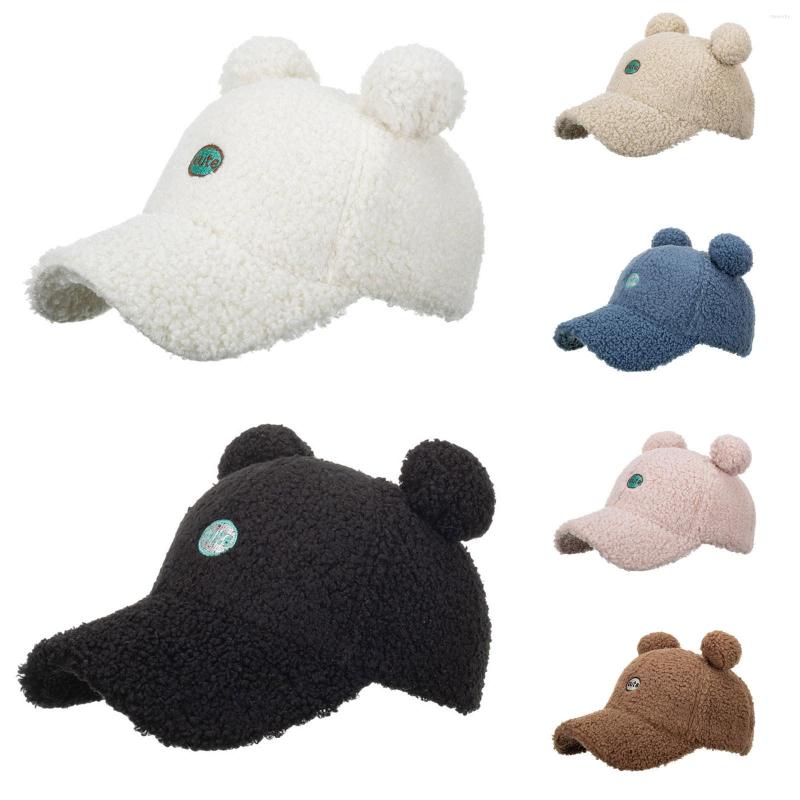 

Ball Caps Fashion Women Men Sport Letter Print Winter Keep Warm Hairball Beach Baseball Cap Hip Hop Hat Sun, Brown