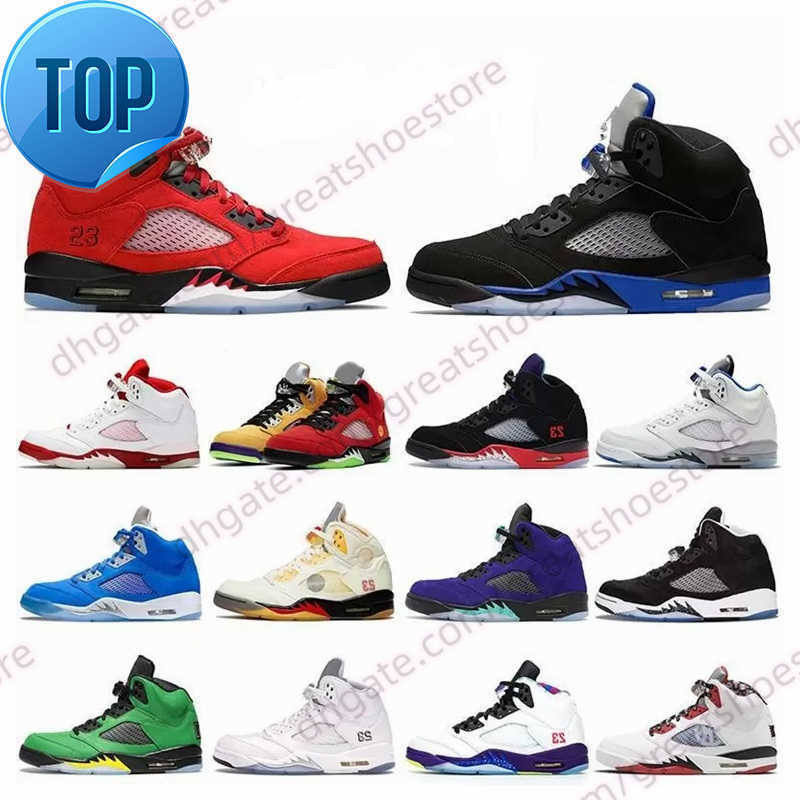 

TOP Basketball Shoes Men Sneakers Men Trainers Blue White Black Rage Red Metallic Jumpman 5 5S Jade Horizon Bluebird What The Runner X Sail 23