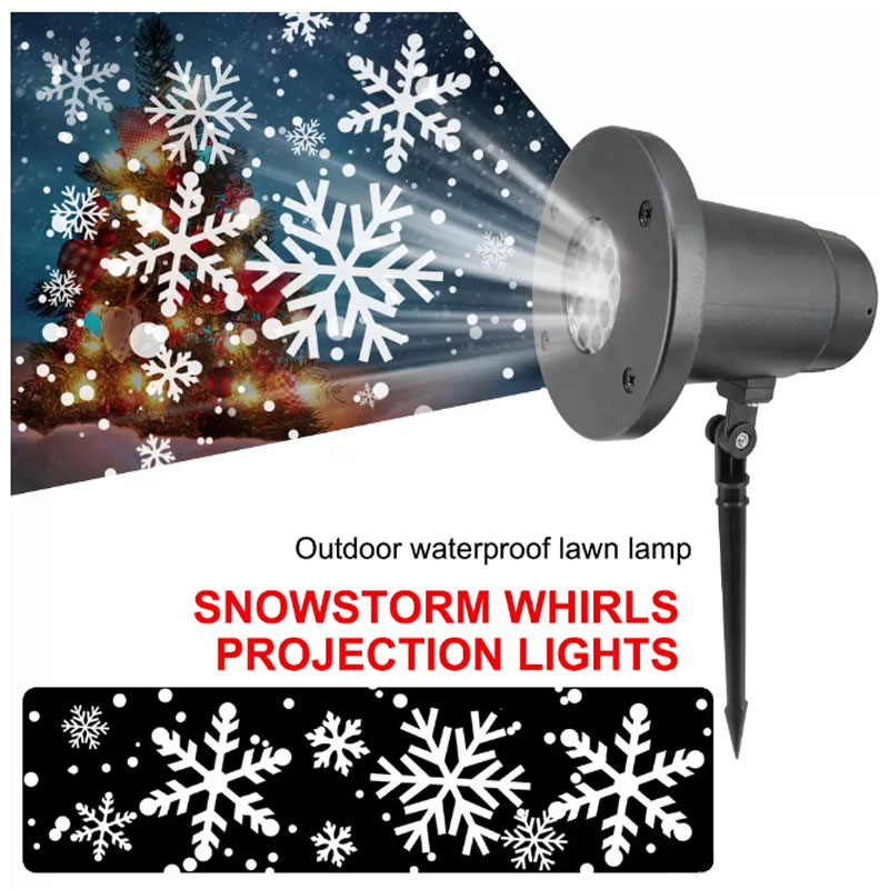 

LED Rotating Snowflake Projector Great Decorations For Christmas Home Snow Big and Small Feel Christmas Decoration Light Decor wall lights