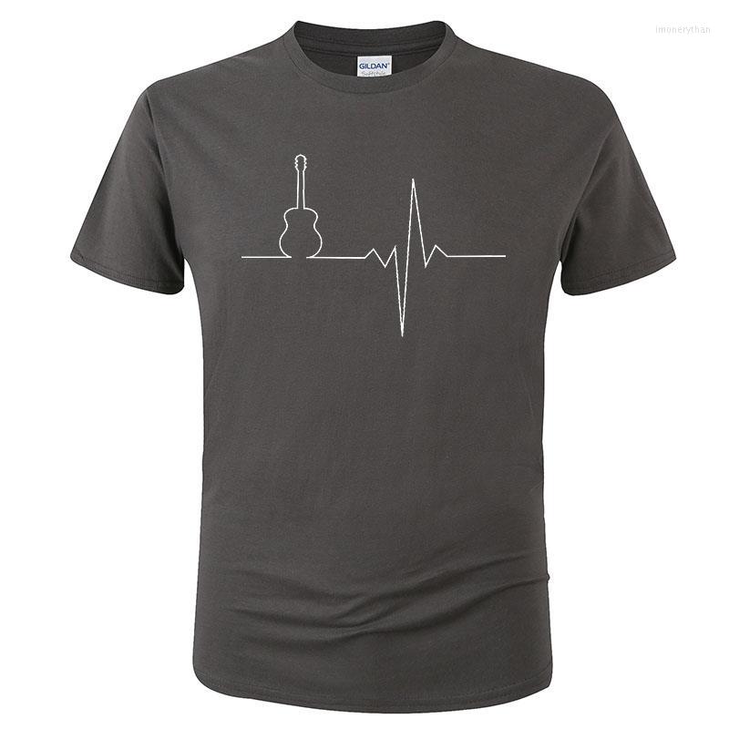 

Men' T Shirts Summer Cotton Short Sleeve Print T-Shirt Guitar Heart Shirt Men Fashion Cool Tee Brand Camisa Hombre Unisex Clothes