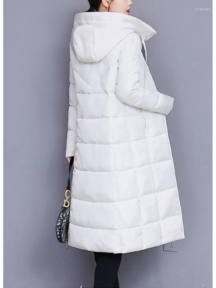 

Women's Trench Coats Winter Parkas Hooded Down Cotton Jacket For Women Zipper Cardigan Windproof Rainproof Thick Warm Coat Female Large 5XL, Black