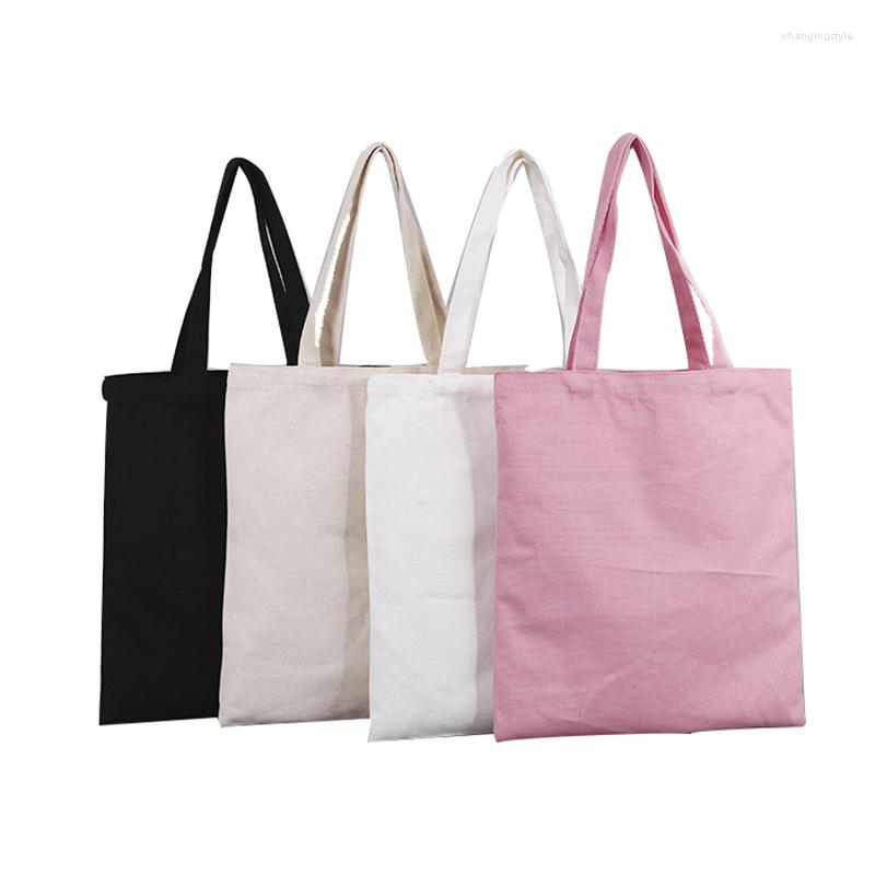 

Shopping Bags 100Pcs Custom Size Eco-friendly Reusable Recycled 8oz 10oz 12oz Women Tote Handled Cotton Canvas Bag, Picture shown