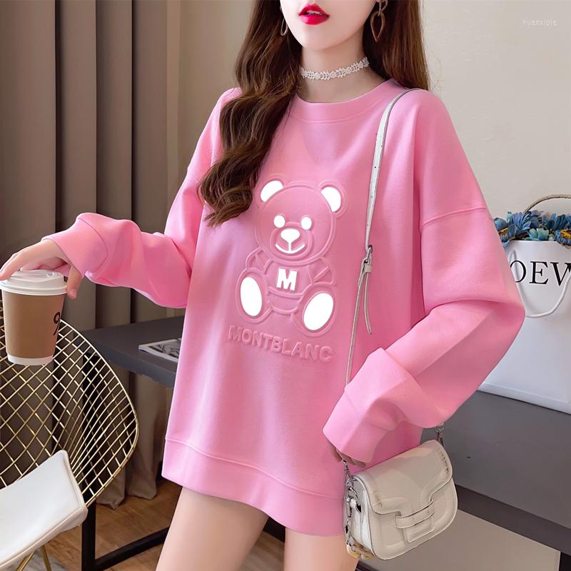 

Women's Hoodies Early Autumn Thin Section Super Fire Sweater Spring And Korean Version Loose Design Sense Niche Bear Top Clothes Coat, Blue