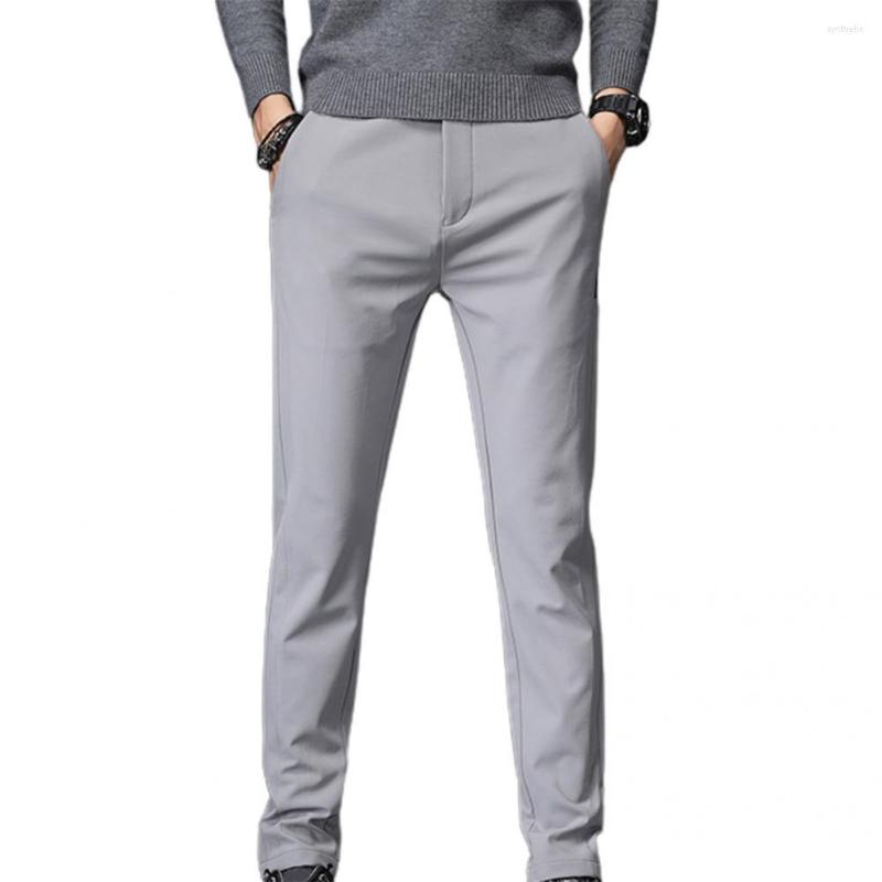 

Men' Pants Men Casual Pure Color Stretchy Cargo Bottoms Sports Trousers, Dark gray