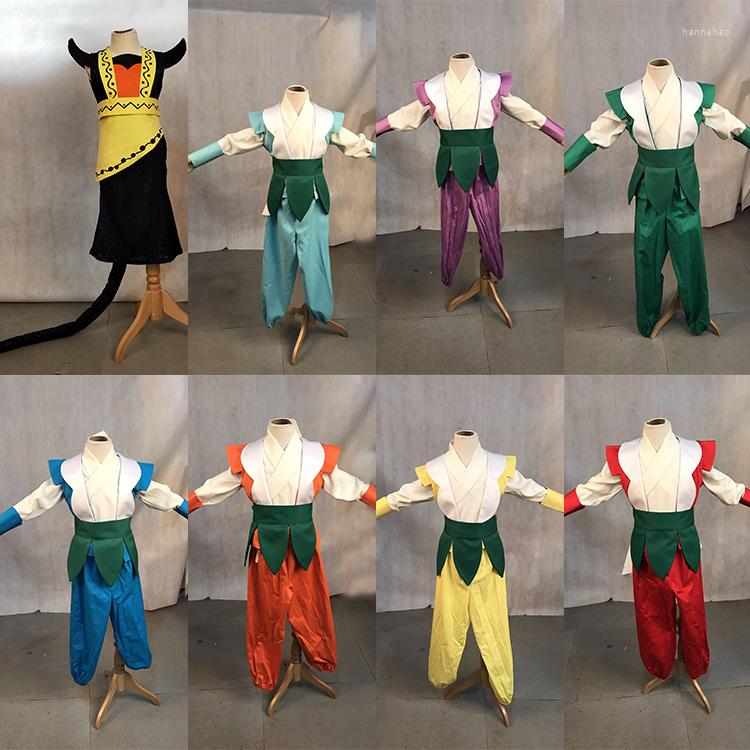 

Stage Wear Chinese Cartoon Seven Calabash Brothers Cosplay Costume For Little Boy And The Snake Lady Hanfu Children's Day, Green calabash 135c