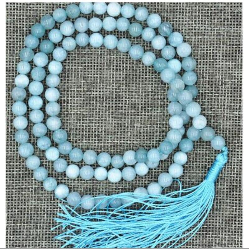 

Chains Select Color Jewellery 8mm Stone Buddhist Natural 108 Prayer Beads Mala Bracelet Necklace