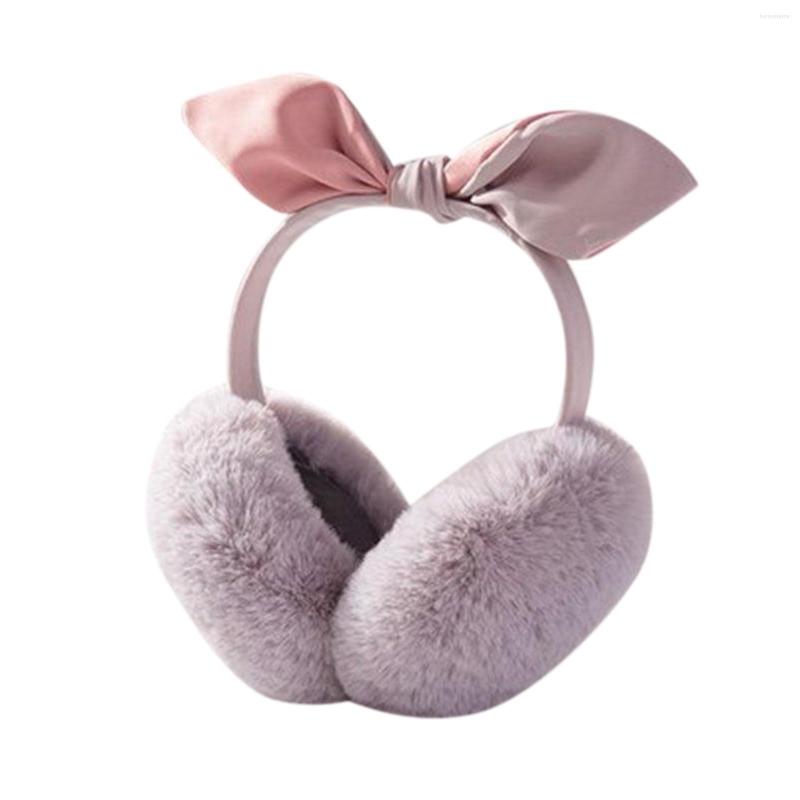 

Berets Headband For Ears Winter Warm Earmuffs Cute H Frostproof Folding, White