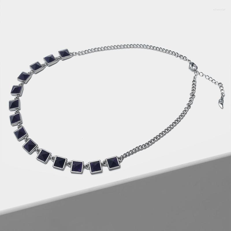 

Chains Amorita Boutique Square Pendant Fashion Elegant Necklace