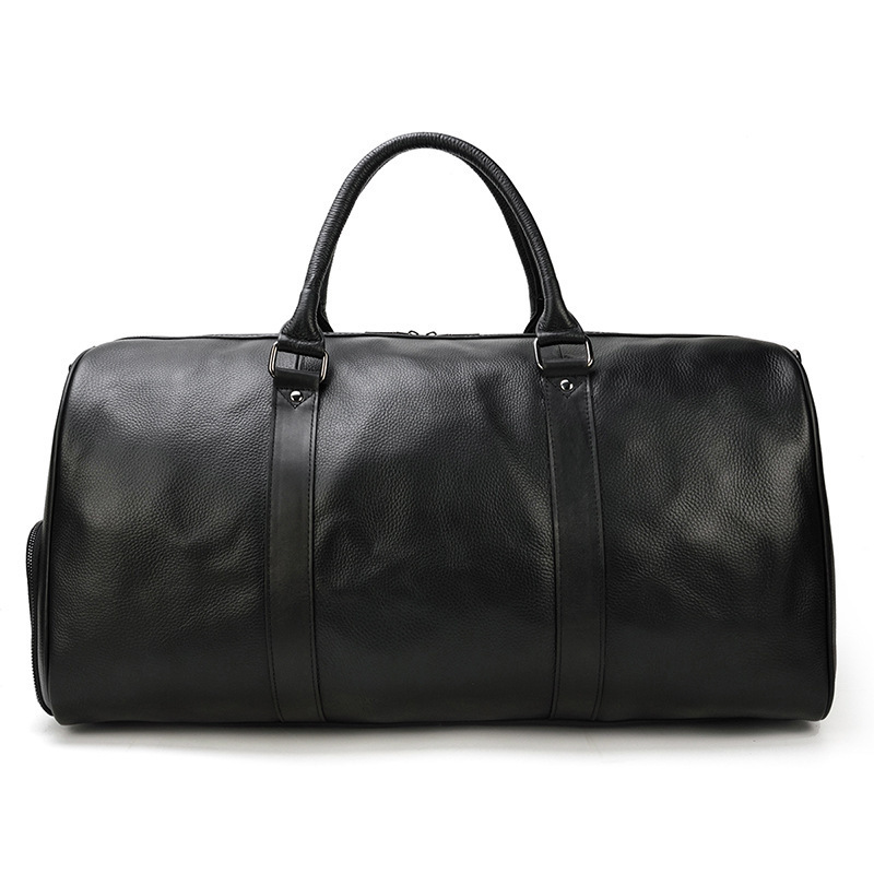 

Duffel Bags 185 Genuine Leather Men Casual Travel Holdall Large Zipper Duffle 3 Size 221114, 45cm