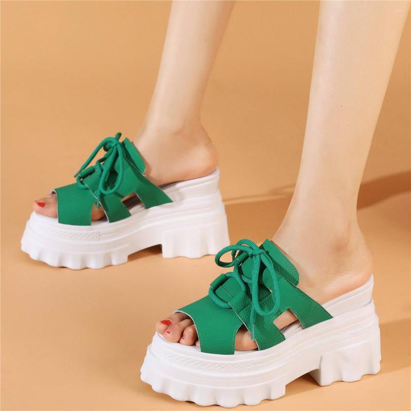 

Sandals Fashion Sneakers Women Lace Up Genuine Leather Wedges High Heel Gladiator Female Open Toe Platform Pumps Casual Shoes, Black