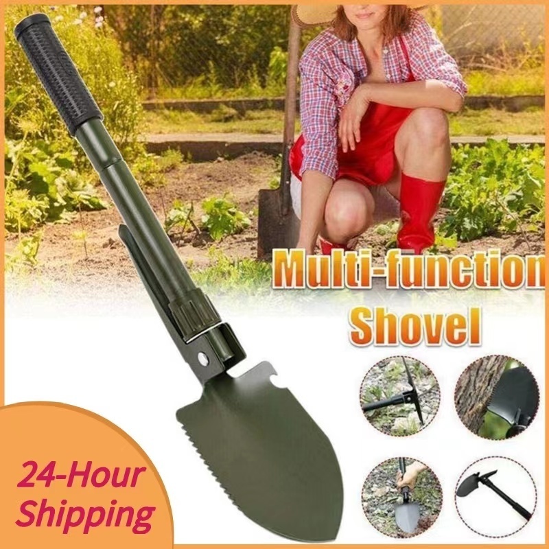 

Hand Tools Shovel Foldable Military Spad Camping Multifunctional Outdoor Survival Portable Engineer Carbon Steel Folding Shovel Gadget 221115