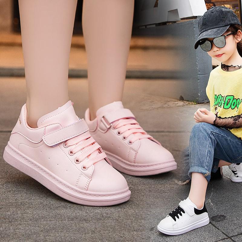

Athletic Shoes Kids Sport Sneaker For Boys Girls Autumn White Leather Children Teenager Toddler Chunky Sneakers, Pink