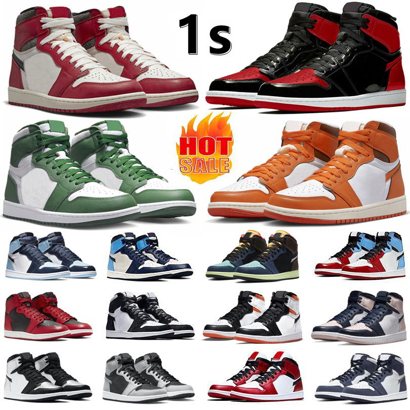 

1 1s Mens Basketball Shoes Sneaker StarFish Lost Found Denim Gorge Green Bred Patent Dark Mocha Men Women Trainers, (42)