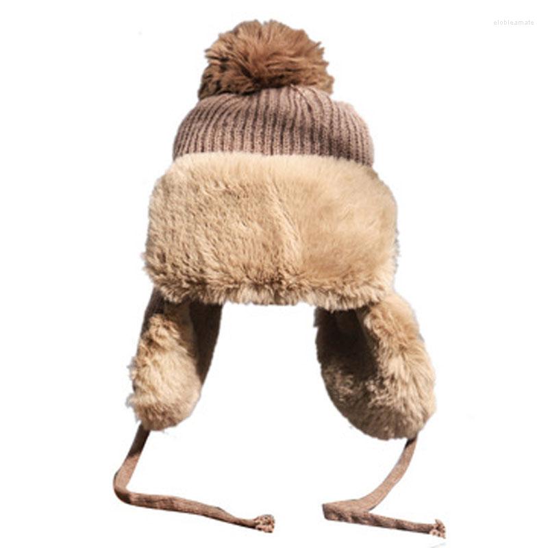 

Berets Suede Warm Knit Earmuffs Lei Feng Hats Korean Cute Matching Fall/winter Schoolgirl Floppy, Black