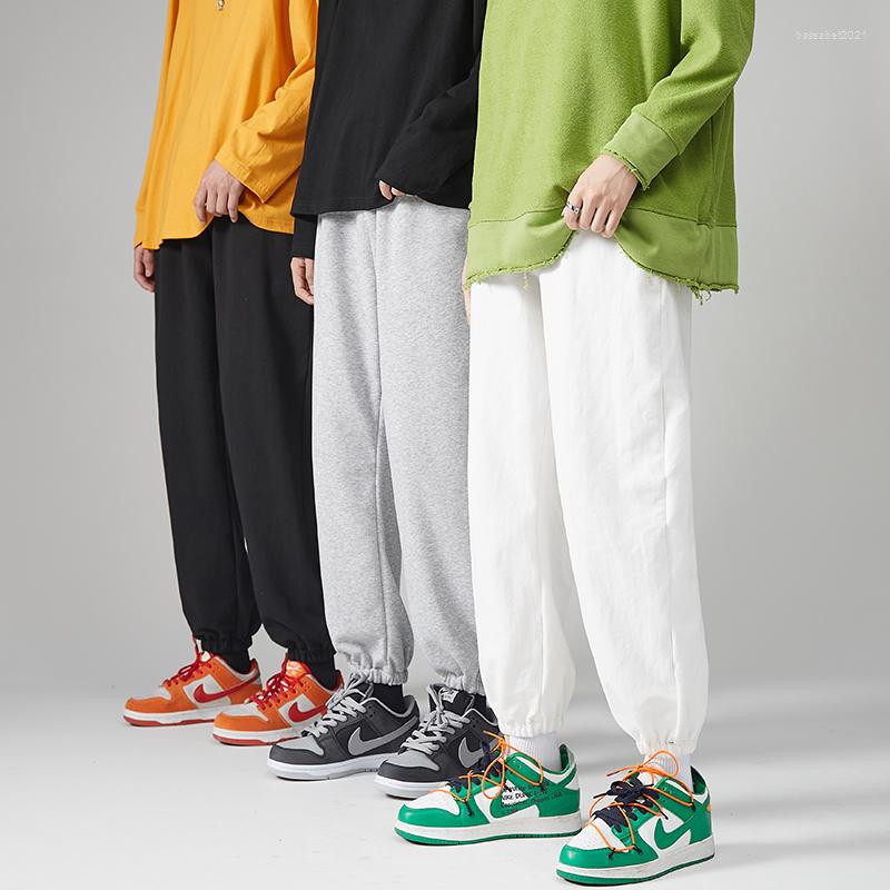 

Men's Pants 22SS Men's Solid Casual Ankle-length Woman Fashion Oversize Trousers Harajuku Streetwear, Black