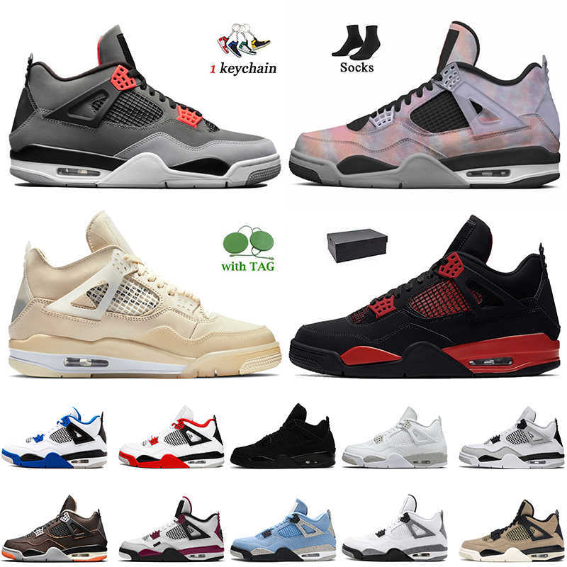 

with Box Jumpman 4 4s Women Mens Basketball Shoes Zen Master Infrared Red Thunder Sail White Oreo Cement Starfish Military Black Cat, C9 zen master 36-47