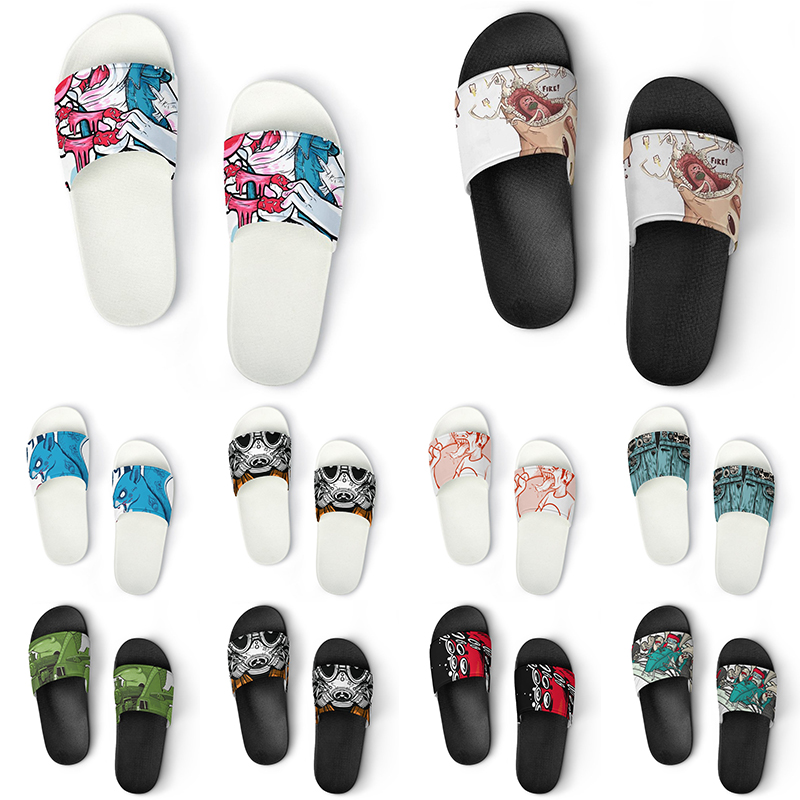 

Custom Shoes PVC Slippers Men Women DIY Home Indoor Outdoor Sneakers Customized Beach Trainers Slip-on color 1, Item #19