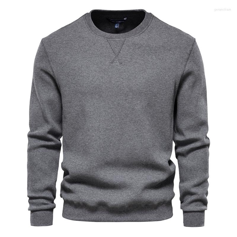 

Men's Sweaters Cotton O-neck Sweatshirts Men Casual Solid Color Pullover Hoodies Autumn Fashion Simple Brand Man Sweatshirt, White