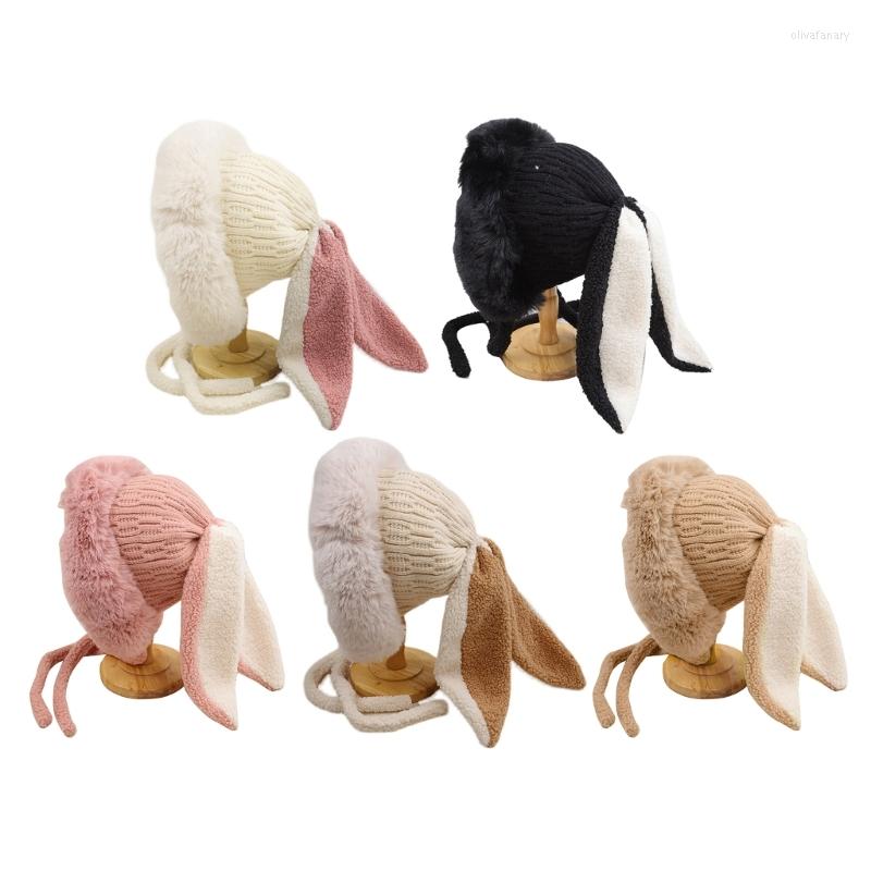 

Berets Winter Hat Caps Long Ear Cute Hats Headdress Party Cosplay, Black