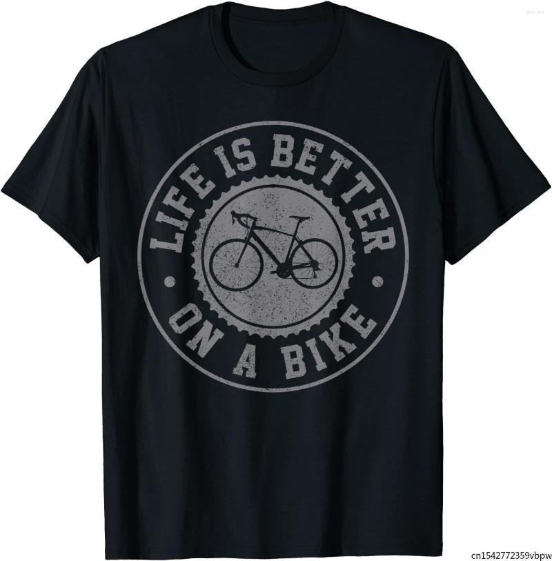 

Men's T Shirts Life Is Better On A Bike - Cycling Bicycle Cyclist Gift T-Shirt, Black