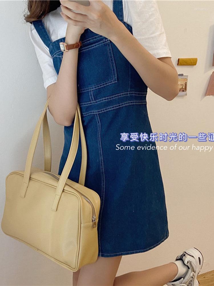 

Evening Bags Handbag Japanese College Style Ik Uniform Shoulder Bag Trendy Wild Large Capacity Underarm, Black