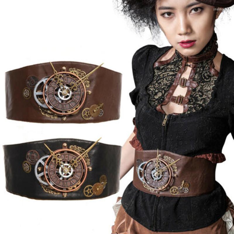 

Belts RQ-BL Breiter Steampunk Accessory Clockwork Belt SP072 For Women, Brown