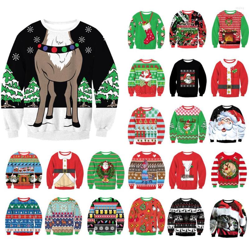 

Men's Sweaters Men Women Christmas Ugly Sweater 3D Riendeer Snowflake Xmas Tree Unisex Funny Pullovers Autumn Winter Party Dress Tops, Swys042