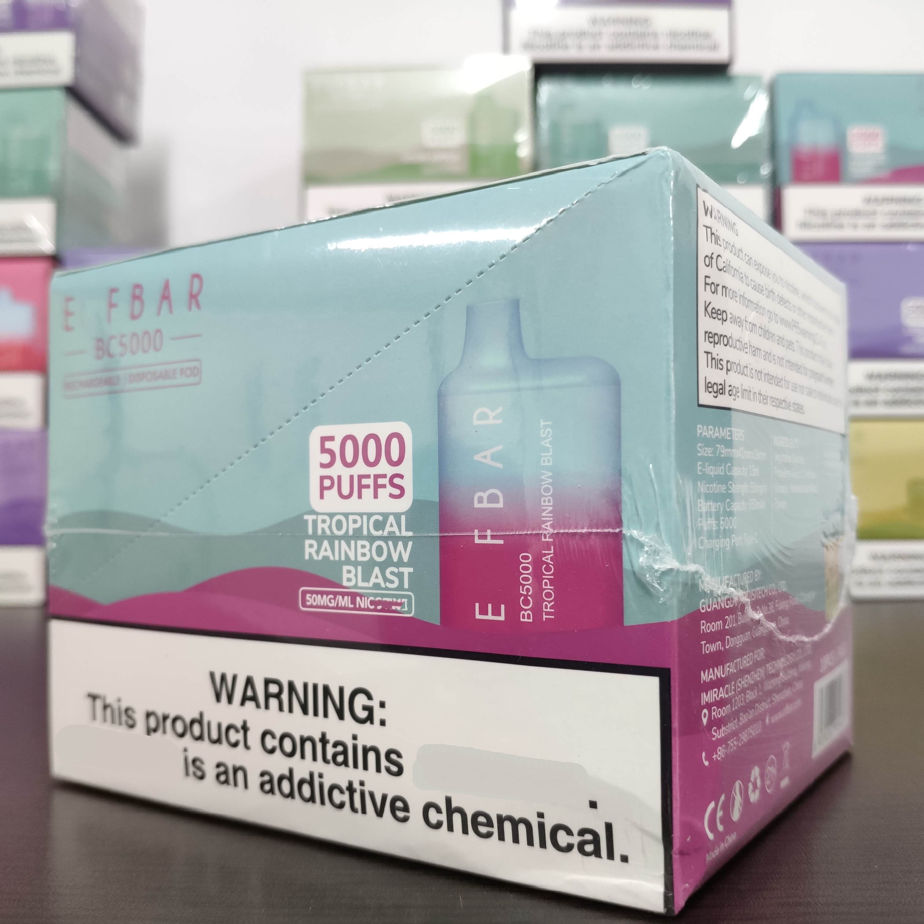 

ELF 5000 PUFFS BAR Rechargeable Disposable E Cigarette 13ml wholesale Vape Pen