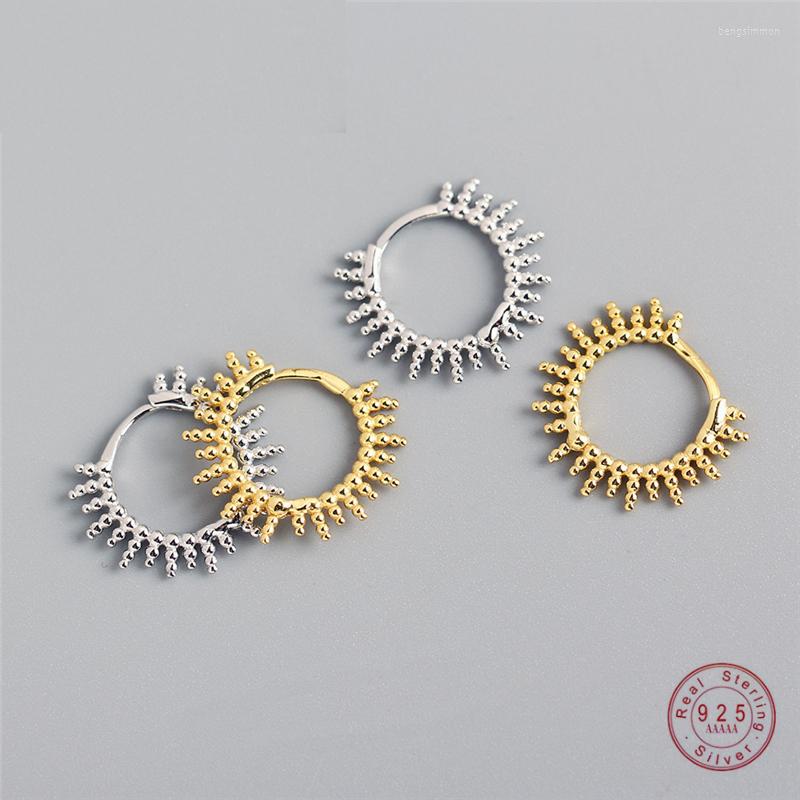 

Hoop Earrings Gothic Ins Small Geometric Beads For Women Men Jewelry Cartilage 925 Sterling Silver Pendientes