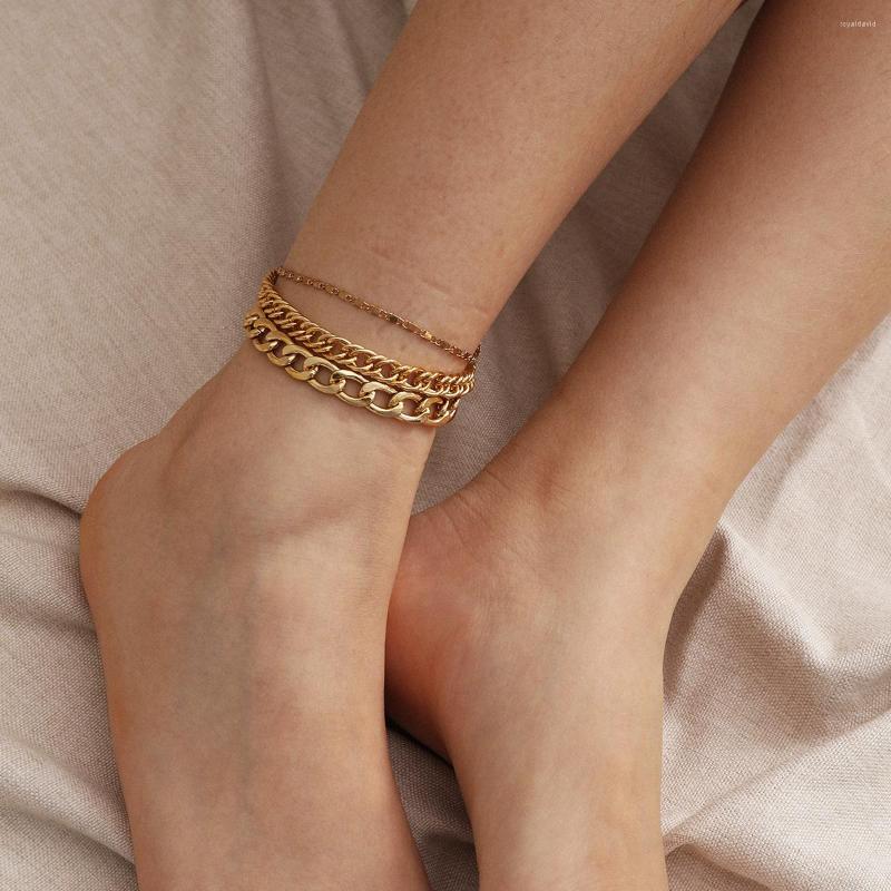 

Anklets Punk Gold Silver Color Thick Figaro Chain Anklet For Women Geometric Alloy Ankle Bracelet On Leg 2022 Fashion Beach Foot Jewelry