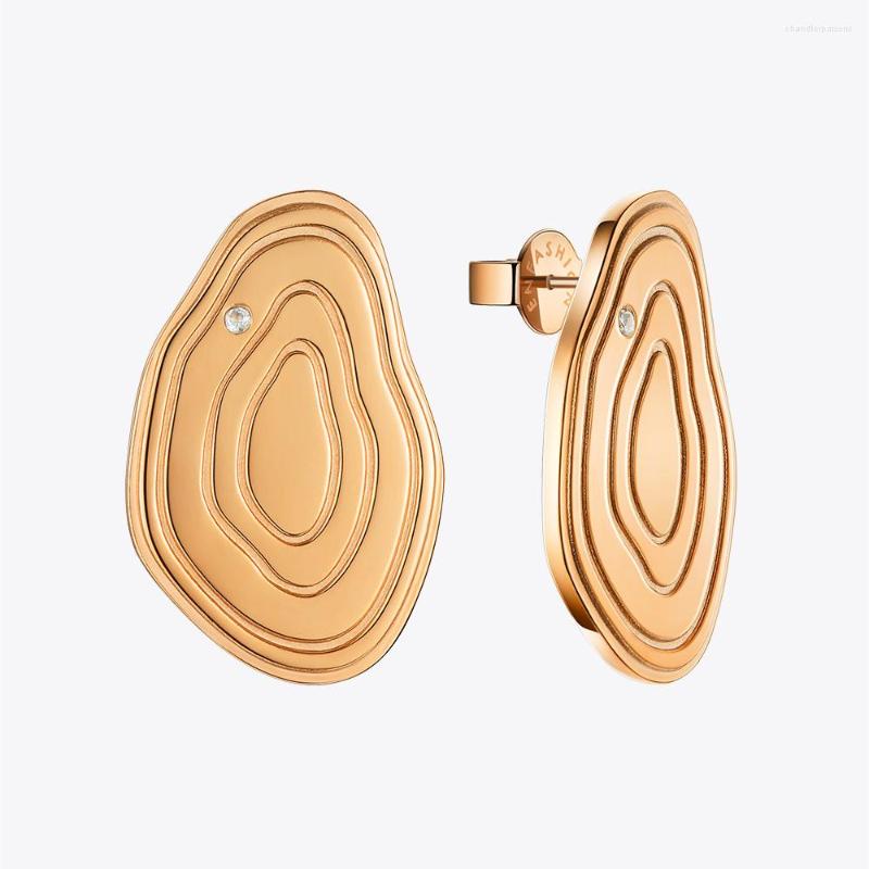 

Stud Earrings ENFASHION Piercing Annual Ring For Women Stainless Steel Earings Christmas Fashion Jewelry ED181086