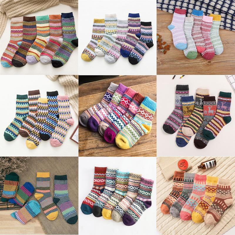 

Women Socks Winter Rabbit Wool funny Keep Warm Socks Woman Thickening Thick Thread