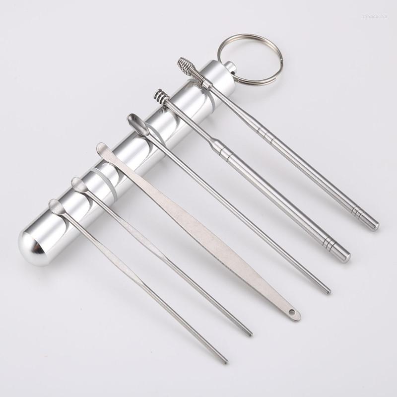 

Makeup Sponges 6pcs/set Of Portable Stainless Steel Multi-function Ear Wax Removal Tool Health Care Pick Earwax