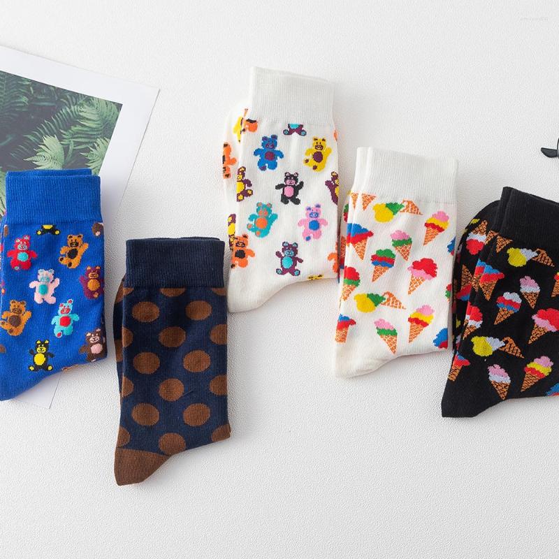 

Women Socks 1 Pair Cotton Cartoon Dots Cake Cute Bear Animal 36-43EUR