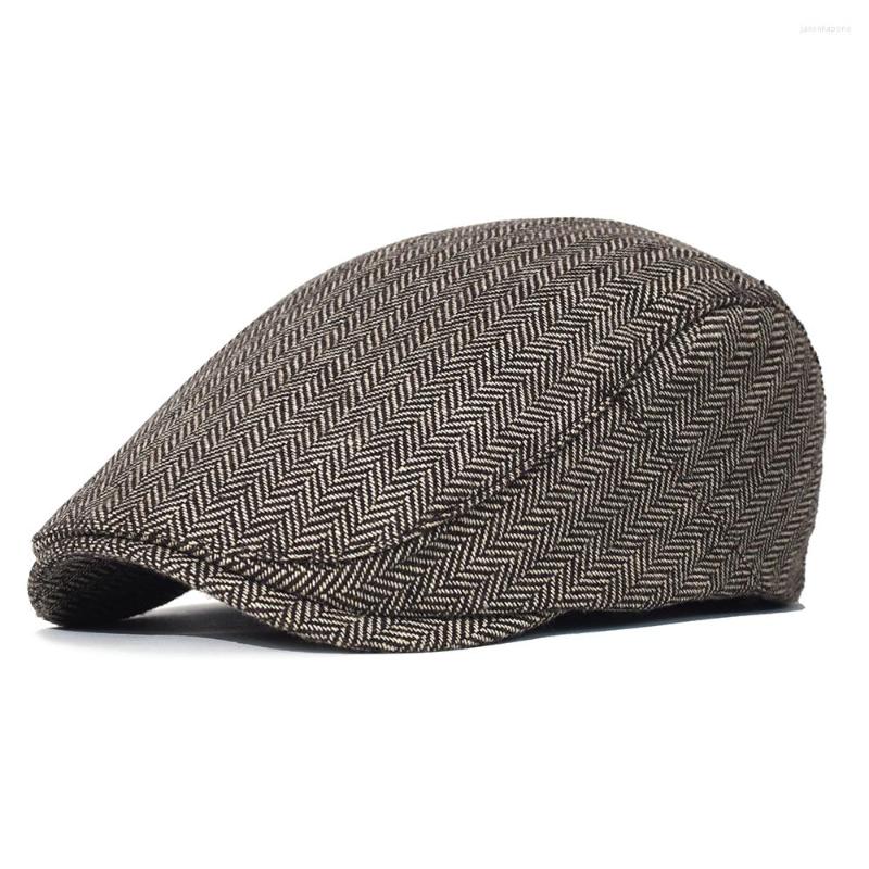 

Berets Vintage Herringbone Sboy Caps Unisex Casual Flat Ivy Cap Soft Lattice Beret Hat Driving Cabbie, Black