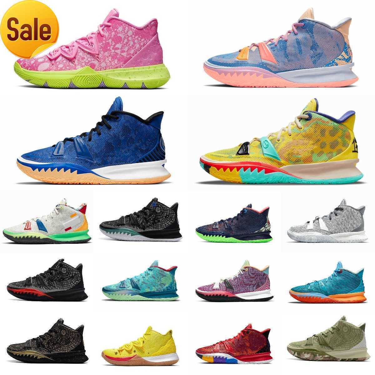 

LOW One World 1 People Chip Light Bone Kyrie 7 mens basketball shoes Kyries 5s sponge sandy Creator Hendrix Horus Rayguns Daybreak squidward men, Color#23