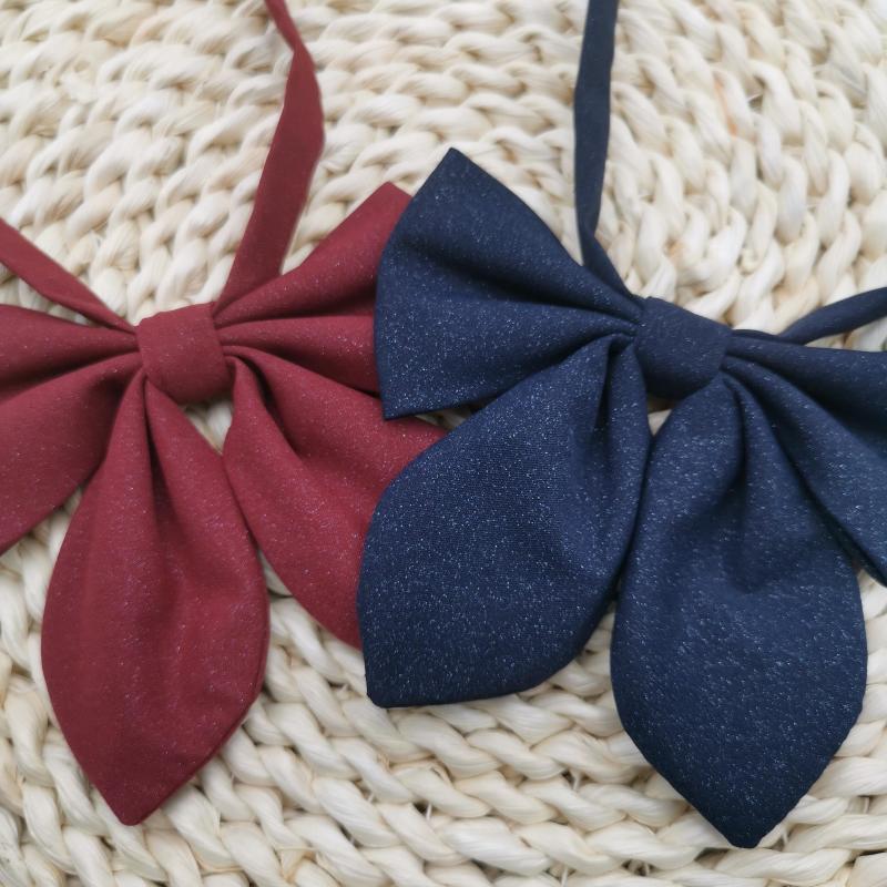 

Bow Ties Particle Flash Ear JK Tie Women's Shiny Bling Cute Solid Color Shirt Gadget White Shirts Teal Peter