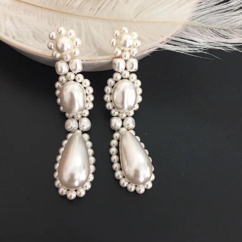 

Dangle Earrings European And American Elegant Temperament Pearl Flower