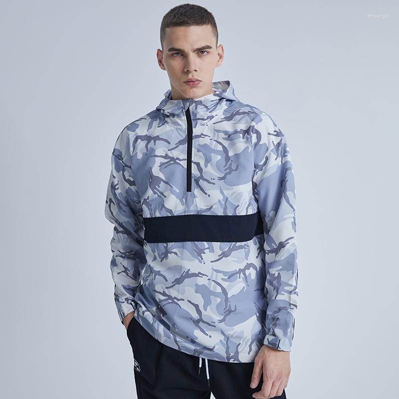 

Men's Jackets Rainbowtouches Half Zipper Man Jacket Hip-hop Casual Oversized High Street Men Loose Trend Fashion Print Top, As show