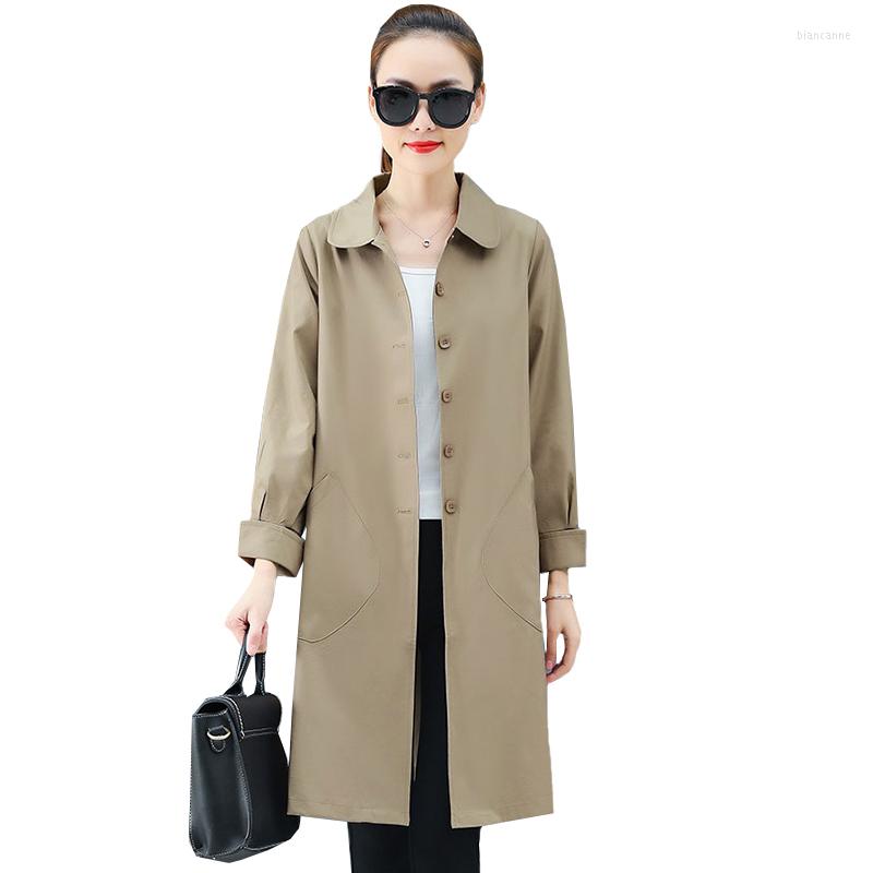 

Women' Trench Coats 2022 Spring Autumn Women' Clothing Windbreaker Coat Long Sleeve Thin Overcoat All-match Fashion Retro, Red