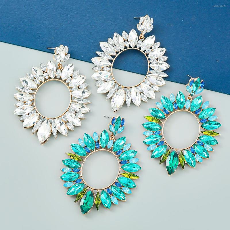 

Dangle Earrings Trend Floral Rhinestone Women's Dinner Party Wedding Accessories Fashion Jewelry Gifts Aesthetic