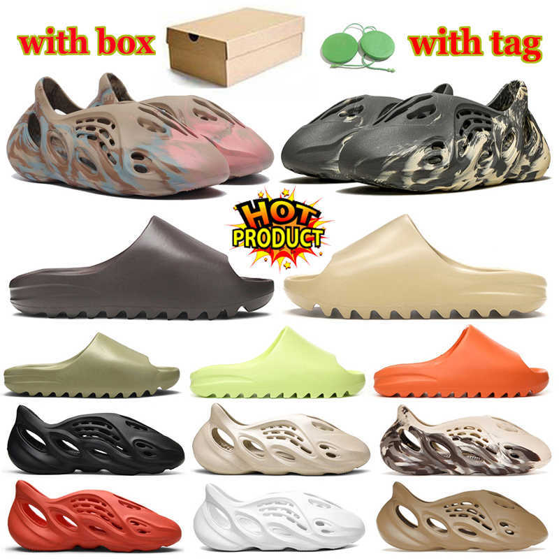 

With Box slide Slippers Designer Slides Sandals Men Women Slider Designers Sneakers Sandal Shoe Desert Sand Bone Triple White Black Fashion, Item#11
