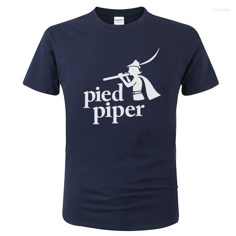 

Men' T Shirts Summer Cotton T-Shirt Pied Piper Cartoon Print Shirt Men Unisex Fashion Short Sleeves Cool Tshirt Funny Top Tees