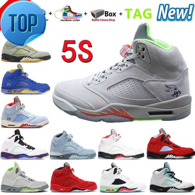 

TOP 2022 High Quality 5s Basketball Shoes men V Raging Red 5 Stealth 2.0 Fire What The White Cement Metallic retro International Flight Oreo, Box