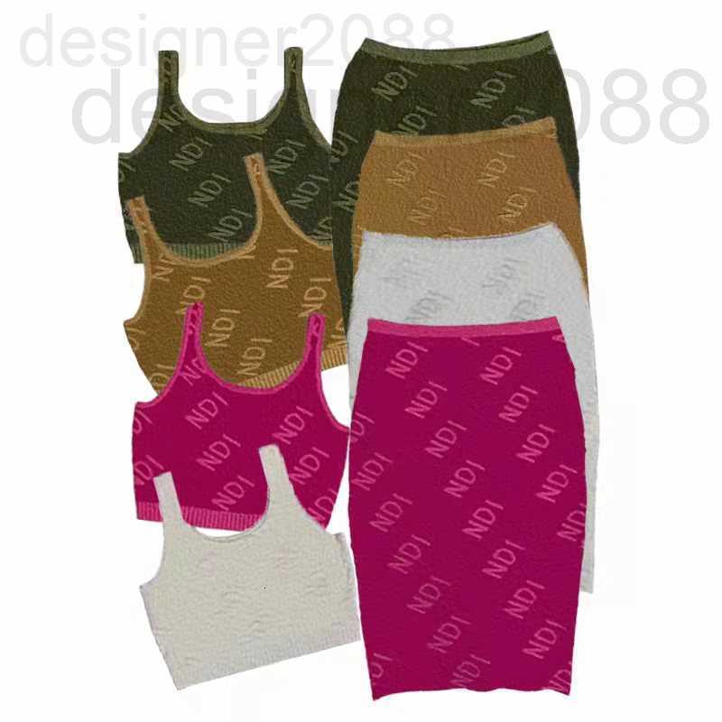 

Two Piece Dress designer 2022 High quality Designer sling Half skirt Women Track suits fashion suit Q2N1