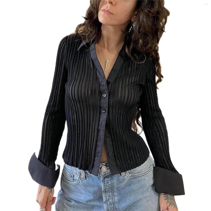 

Women' Blouses Women' Shirt Fashion Wild Shirts Solid Color Turn-Down Collar Long Sleeve Spring Autumn Casual Button-Down Tops Y2k, White