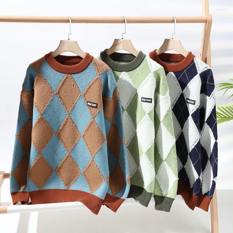 

Men's Sweaters Men's Autumn-winter 2022 Round Neck Knitted Pullover Long-sleeved Sweater Trend Casual Men, Green