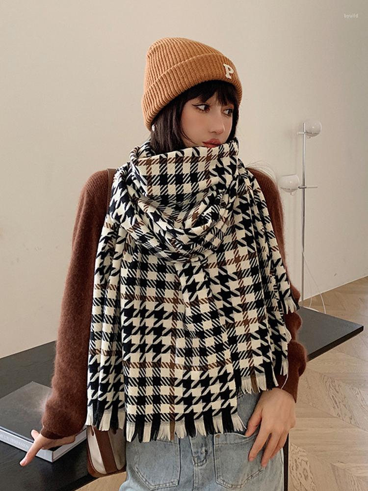 

Scarves Cashmere Women Scarf Winter Ladies Vintage Bird Lattice Pashmina Mujer Foulard Bufanda Wrap Blanket Shawls