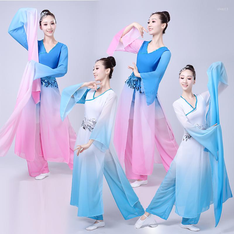

Stage Wear Chinese Style Hanfu Yangko Elegant Modern Dance National Sleeves Classical Costumes Ancient Costume